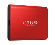 SAMSUNG T5 1000GB USB 3.1 Gen. 2 Portable 540 MB/s Red MU-PA1T0R/EU - 490286 - zdjęcie 2
